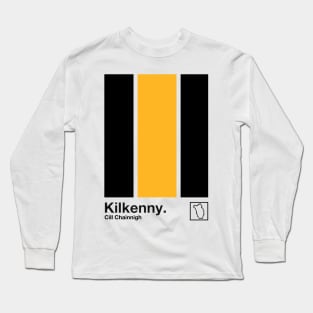 County Kilkenny / Original Retro Style Minimalist Poster Design Long Sleeve T-Shirt